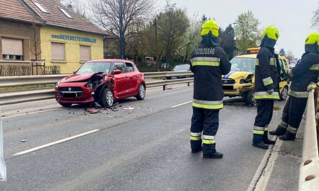 Frontálisan ütközött két autó a ferihegyi gyorsforgalmi úton
