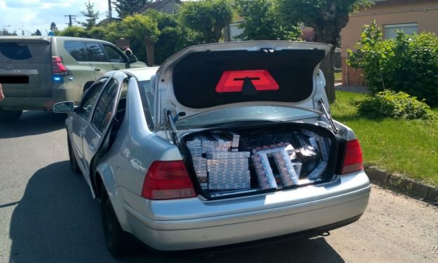 11 millió forint értékű cigarettaszállítmányt kapcsoltak le a rendőrök Fehérgyarmaton