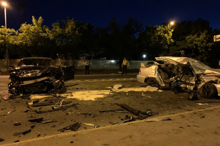 Szörnyű tragédia Budapesten, két autó rohant egymásnak a 11. kerületben, két ember azonnal meghalt – Fotó a helyszínről