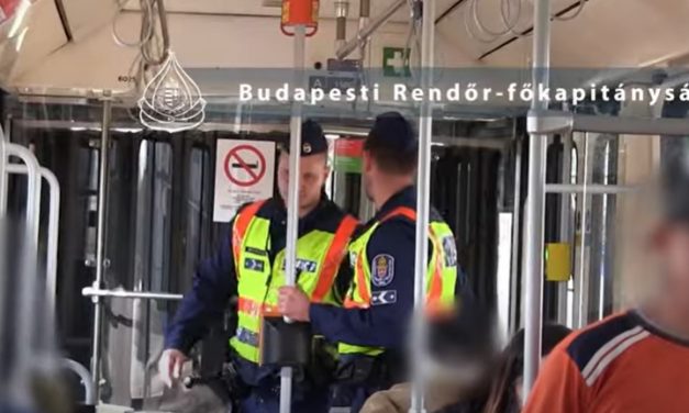 Az 50-es villamoson razziáztak a zsaruk: egy körözött férfit is elfogtak – videó