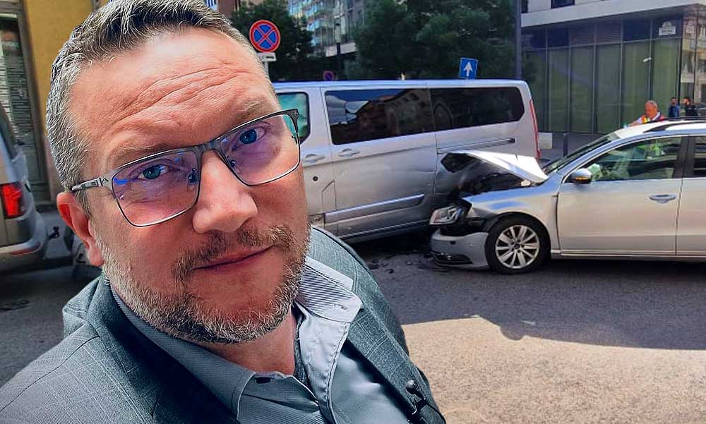 Karambolozott Ujhelyi István EP-képviselő mikrobusza Budapesten, nagy volt a rohanás a reptér felé