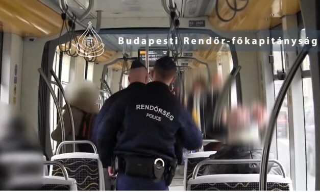 Budapesten, az 1-es villamoson razziáztak a rendőrök: két körözött férfit el is fogtak – videó