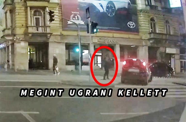 Elrántotta a kormányt a felelőtlen sofőr, életveszélybe kerültek a zebrán átkelő gyalogosok a budapesti Blaha Lujza téren