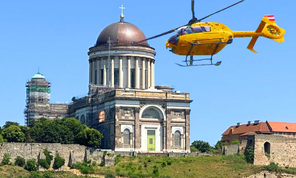 Durva dologgal szembesültek a mentősök: Hatalmas balesethez hívták őket Esztergomhoz, négy mentőautó és egy mentőhelikopter is elindult