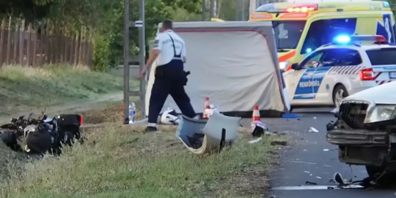 Családi tragédia Sándorfalván: 6 és 12 éves gyerekei szeme láttára halt meg az édesapa, miután motorjával egy autónak csapódott 