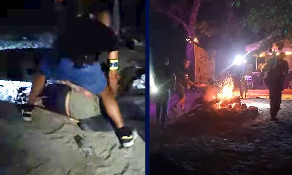 „Előbújtak a bokorból a zsaruk” – Megbilincselve órákig térdepeltették a rendőrök a gödi homokszigeten tartott razzián a férfit – Videóval