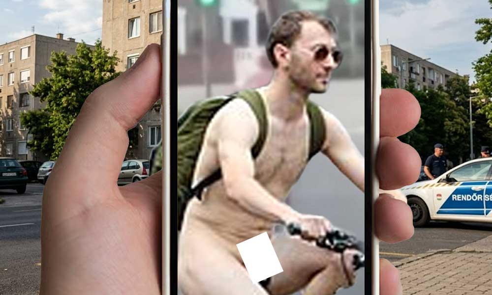 Ruha nélkül kerékpározott egy férfi Csepelen, a rendőrök lekapcsolt a szeméremsértő biciklist