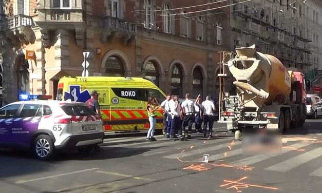 Betonkeverős baleset Budapesten: egy köznevelési intézményben dolgozott a 23 éves kerékpáros lány, aki a helyszínen életét vesztette