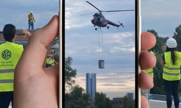 Bravúros légi akció a kórház tetején: Helikopterrel szerelték be a Szent Imre Kórház új klímaberendezését – VIDEÓ