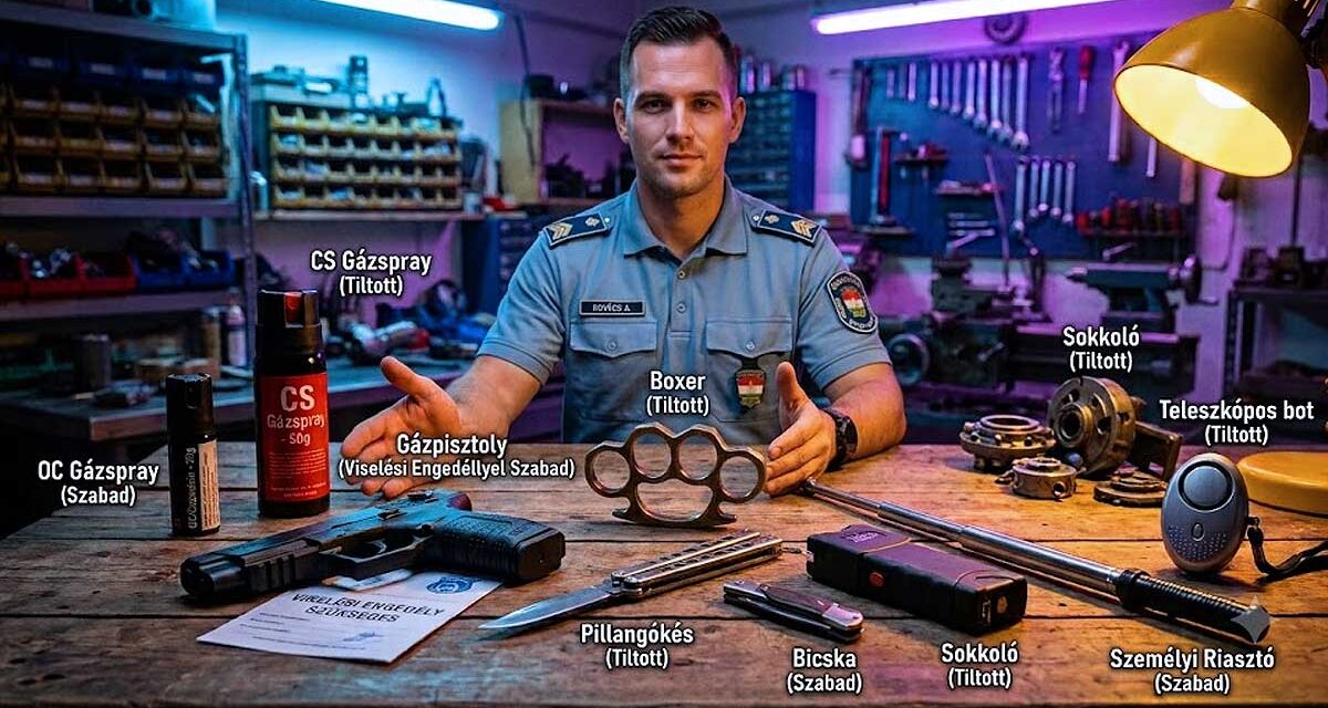 Azonnali védelem baj esetén: Milyen önvédelmi eszközöket hordhatsz legálisan az utcán, és melyekért jár milliós bírság?