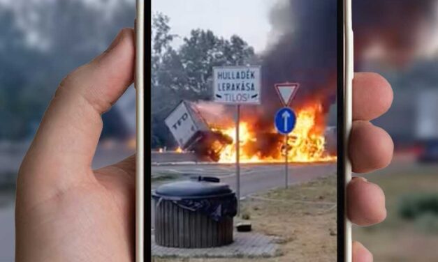 Tragédia az M3-ason: felébresztették a kómából azt a 13 éves kisfiút, akinek apja halálra égett a kigyulladt kamionba