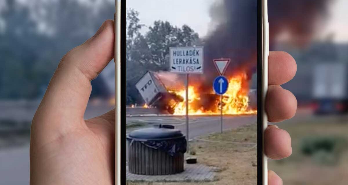Tragédia az M3-ason: felébresztették a kómából azt a 13 éves kisfiút, akinek apja halálra égett a kigyulladt kamionba