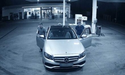 Tankolás után az autóban felejtette a kulcsot a sofőr, azonnal beugrottak a Mercedesbe a tolvajok: A száguldozásnak és rendőrségi hajszának egy árokban lett vége