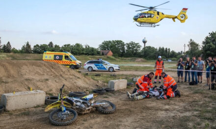Halálos baleset a szentgotthárdi motocross pályán: mentőhelikopter érkezett a súlyos sérüléseket szenvedett versenyzőért