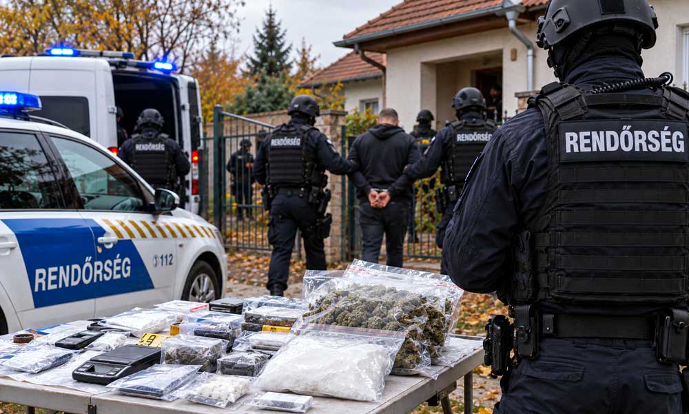 Rendőrségi akció: Három településen csaptak le a dílerekre – Kristállyal, marihuánával és amfetaminnal üzletelt a zalai drogbanda