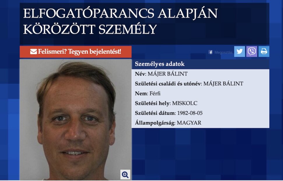 Óriáskereket üzemeltet Balin a lélegeztetőgép-ügy miatt körözött Májer Bálint